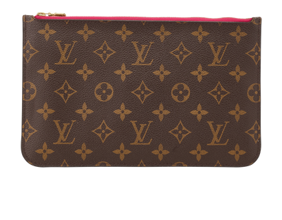 Neverfull Pouch, &pound;350, Handbags, Brown, Canvas, Front view